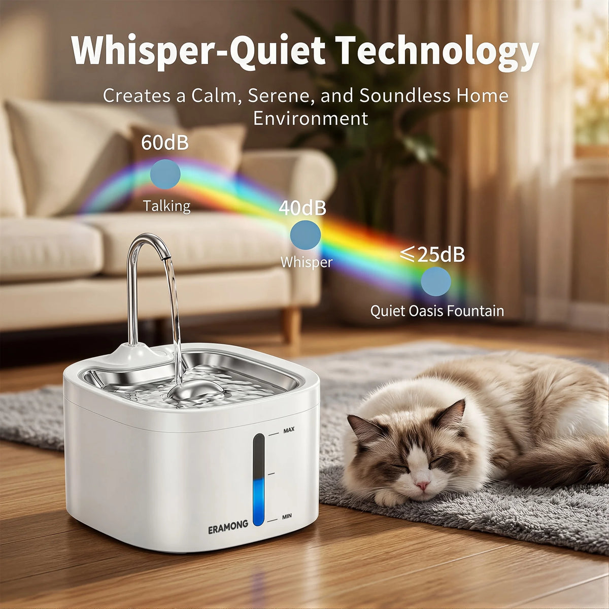 Automatic Stainless Steel Pet Water Drinking Fountain Dispenser