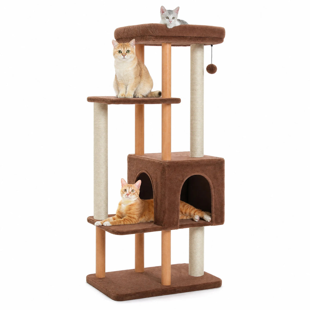 PAWZ Road Multi Tier Cat Tree With Sisal Scratching Posts