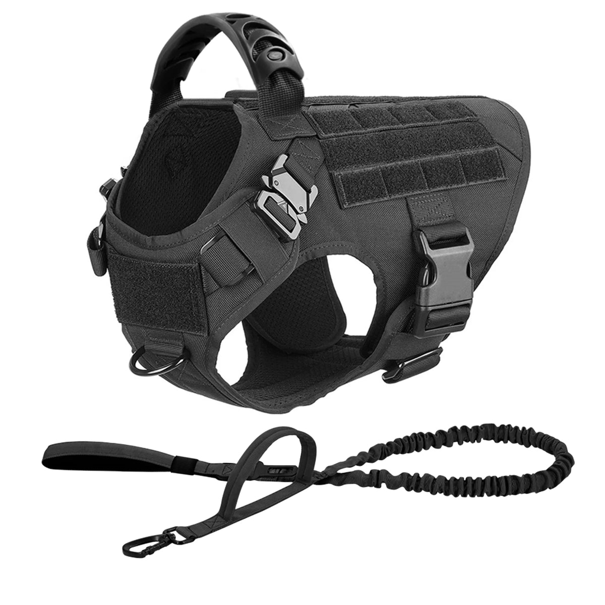 Military Tactical Dog Harness Leash Set For Training