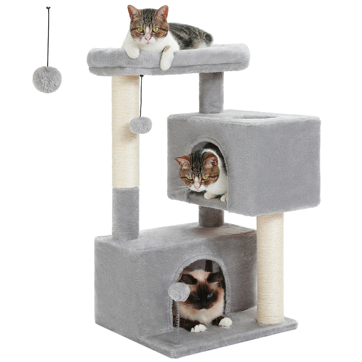 Pawz Road Multi Tier Cat Tree With Sisal Scratching Posts