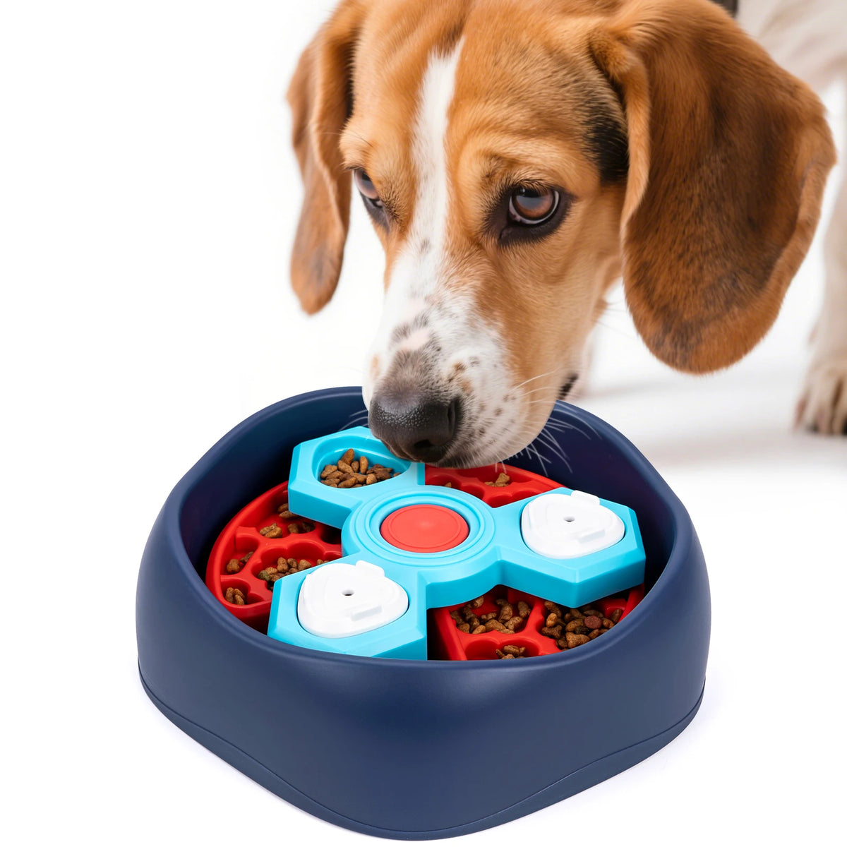 Interactive Three Layer Dog Puzzle Slow Feeder Bowl Anti Choking