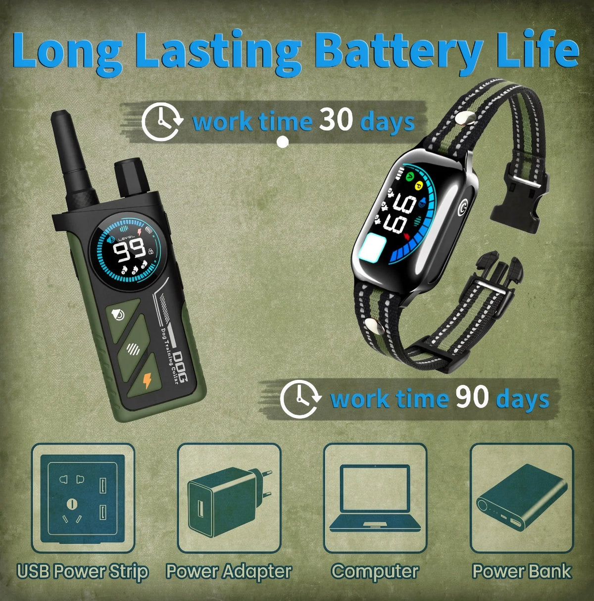 PaiPaitek Automatic Anti Bark Dog Training Collar Waterproof Shock Collar