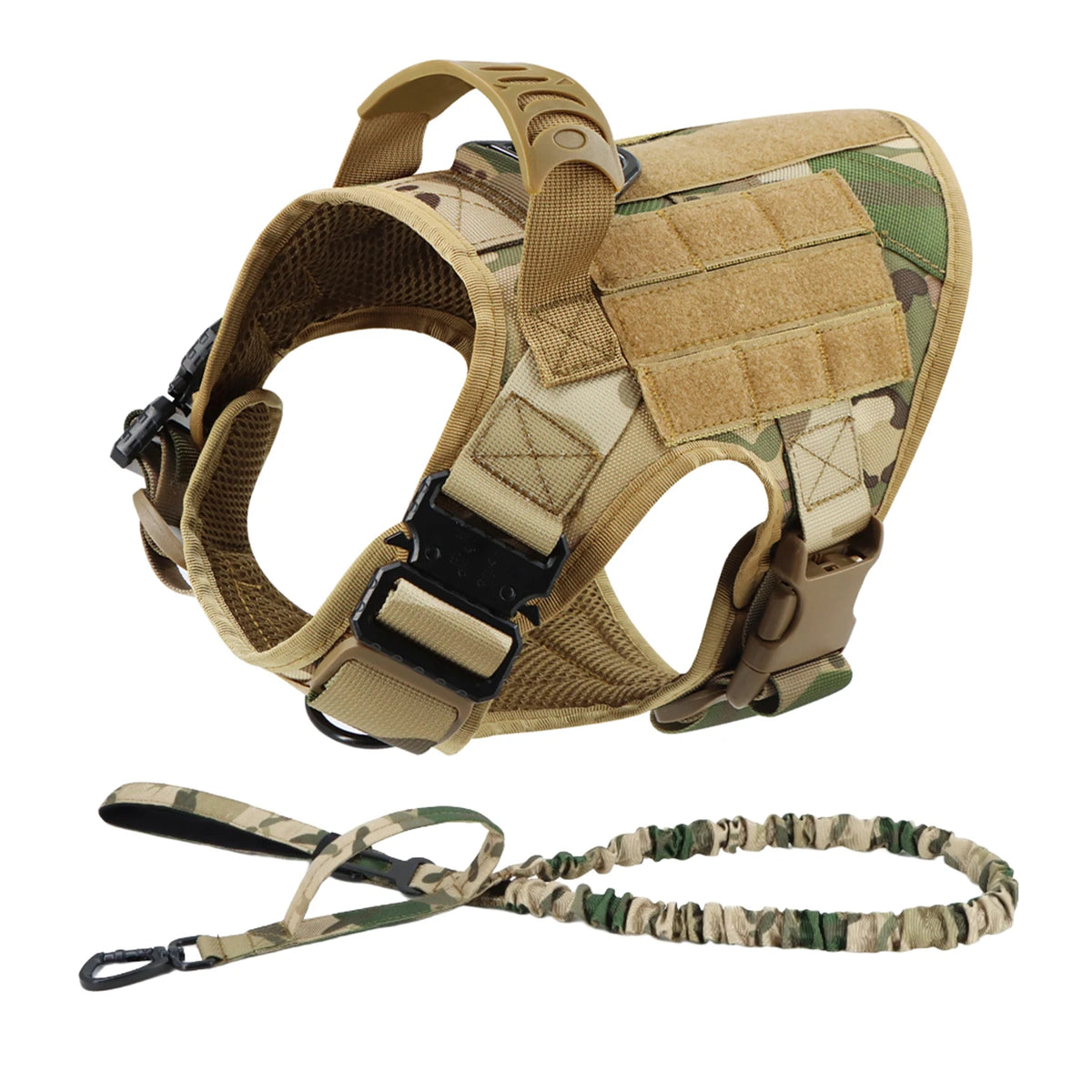 Military Tactical Dog Harness Leash Set For Training