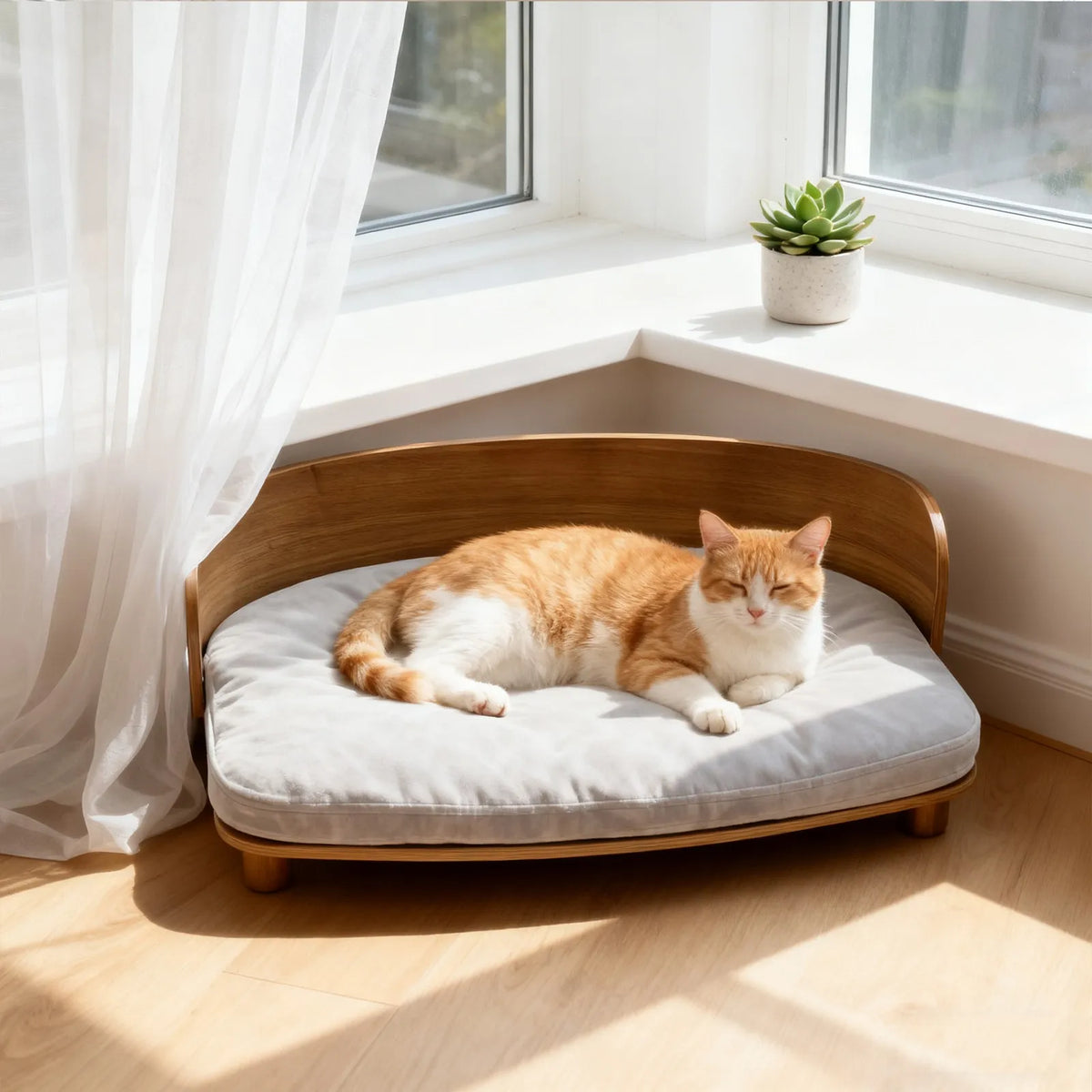 Borwart Wood Elevated Pet Sofa For Small Dogs And Cats
