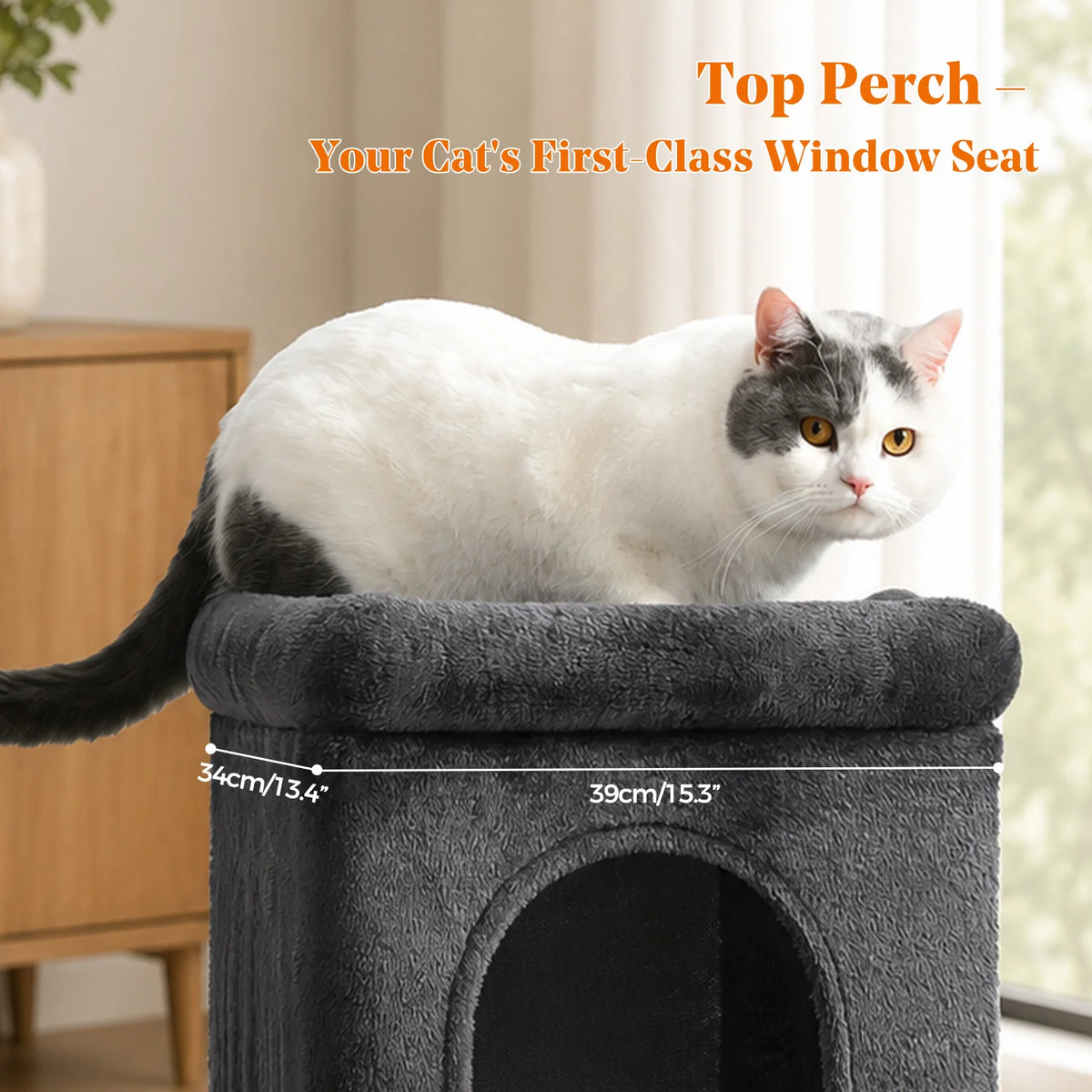 PAWZ Road Dual Condo Cat Tree With Sisal Scratching Post
