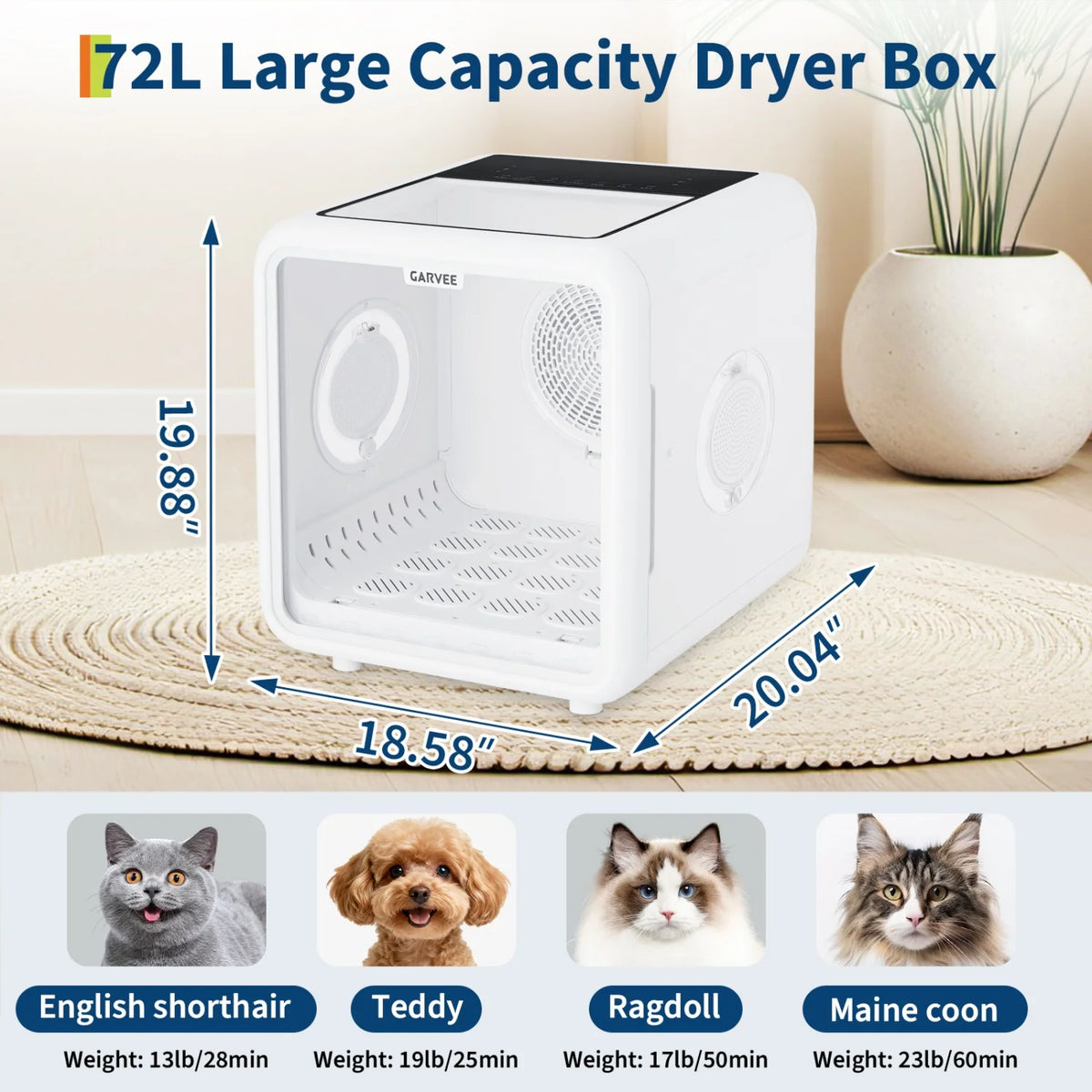 Himiss Automatic Pet Drying Box With 360 Degree Smart Heating
