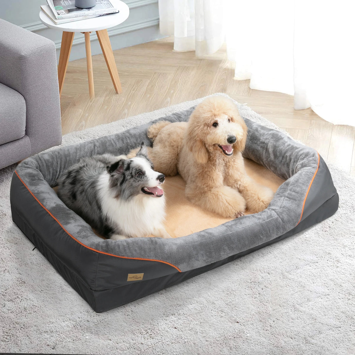 Bingopaw Waterproof Dog Bed With Removable Fleece Cover