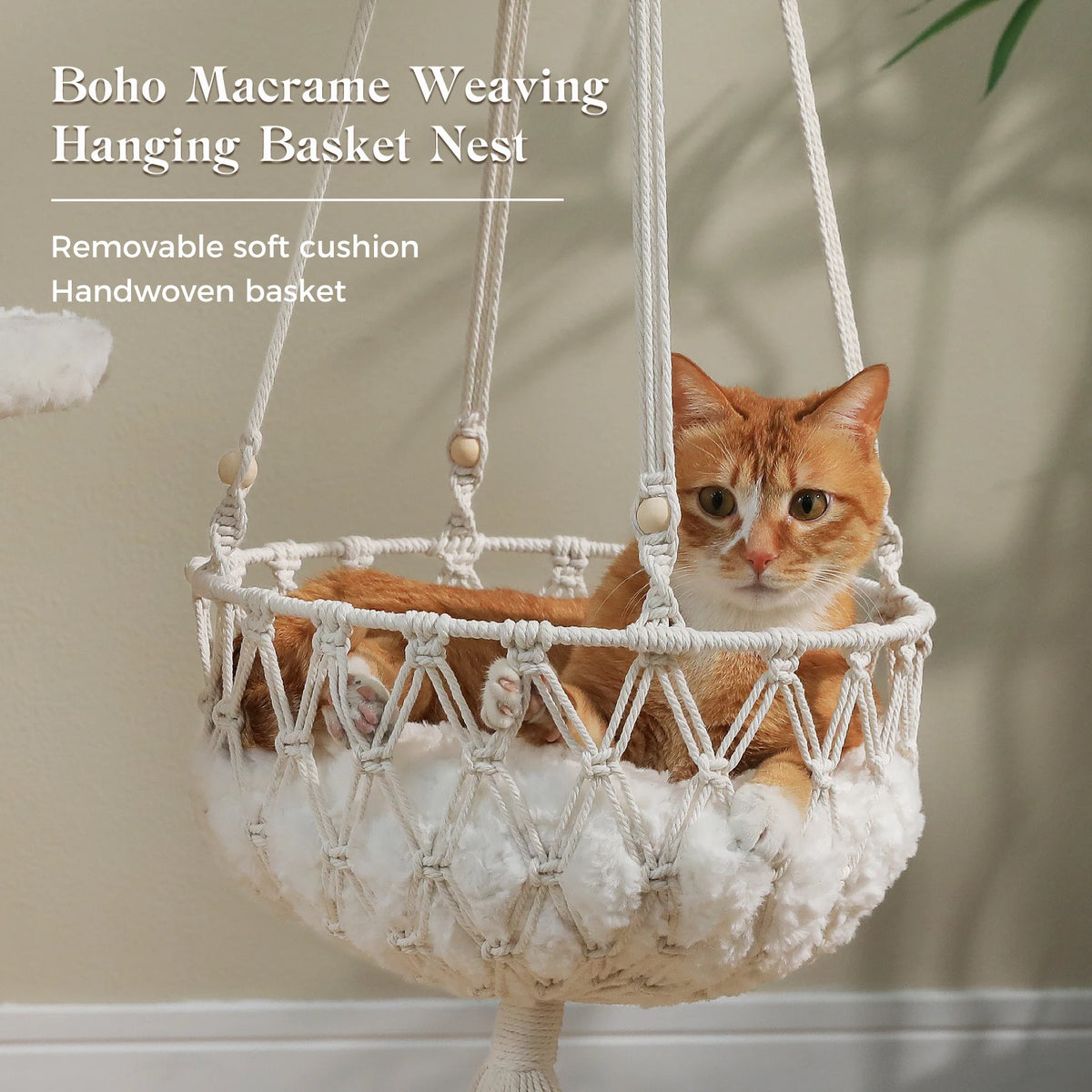 Pawz Road Modern Cat Tower Featuring Swing Hammock And Baskets