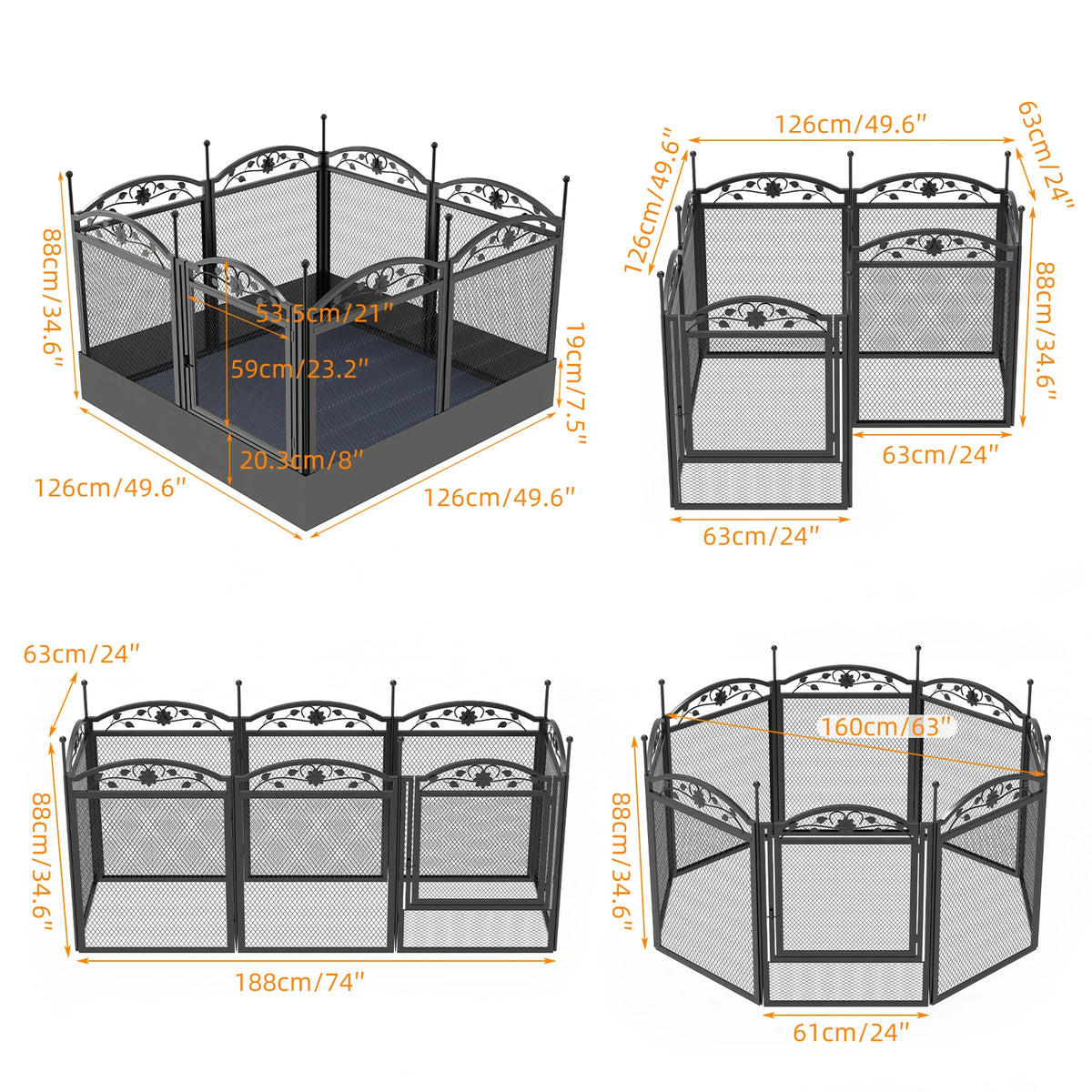 Bingopaw Heavy Duty Metal Dog Playpen For Training And Whelping