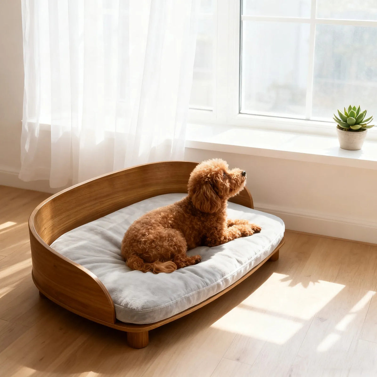 Borwart Wood Elevated Pet Sofa For Small Dogs And Cats