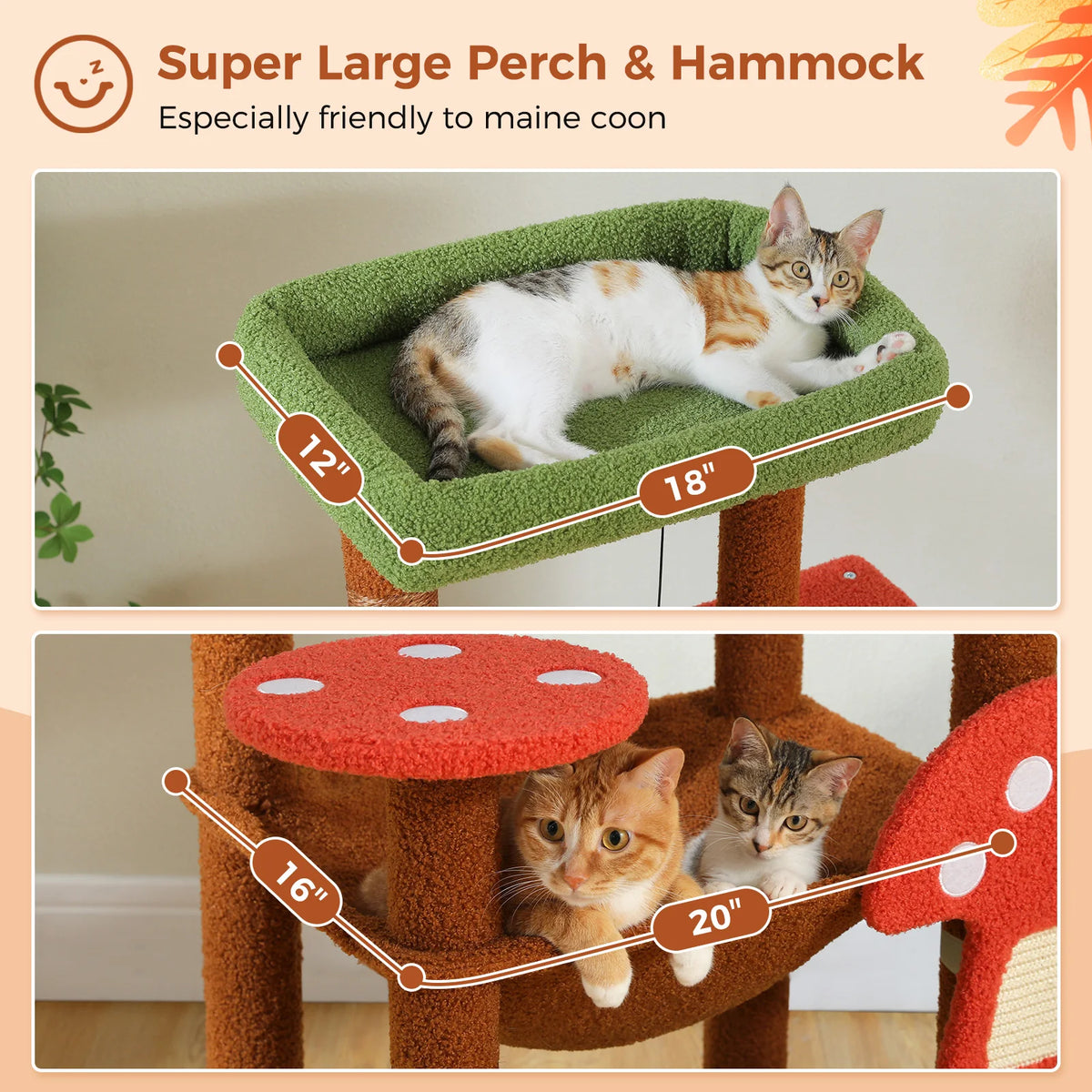 PAWZ Road Multi Tier Cat Tower With Scratching Posts Hammock