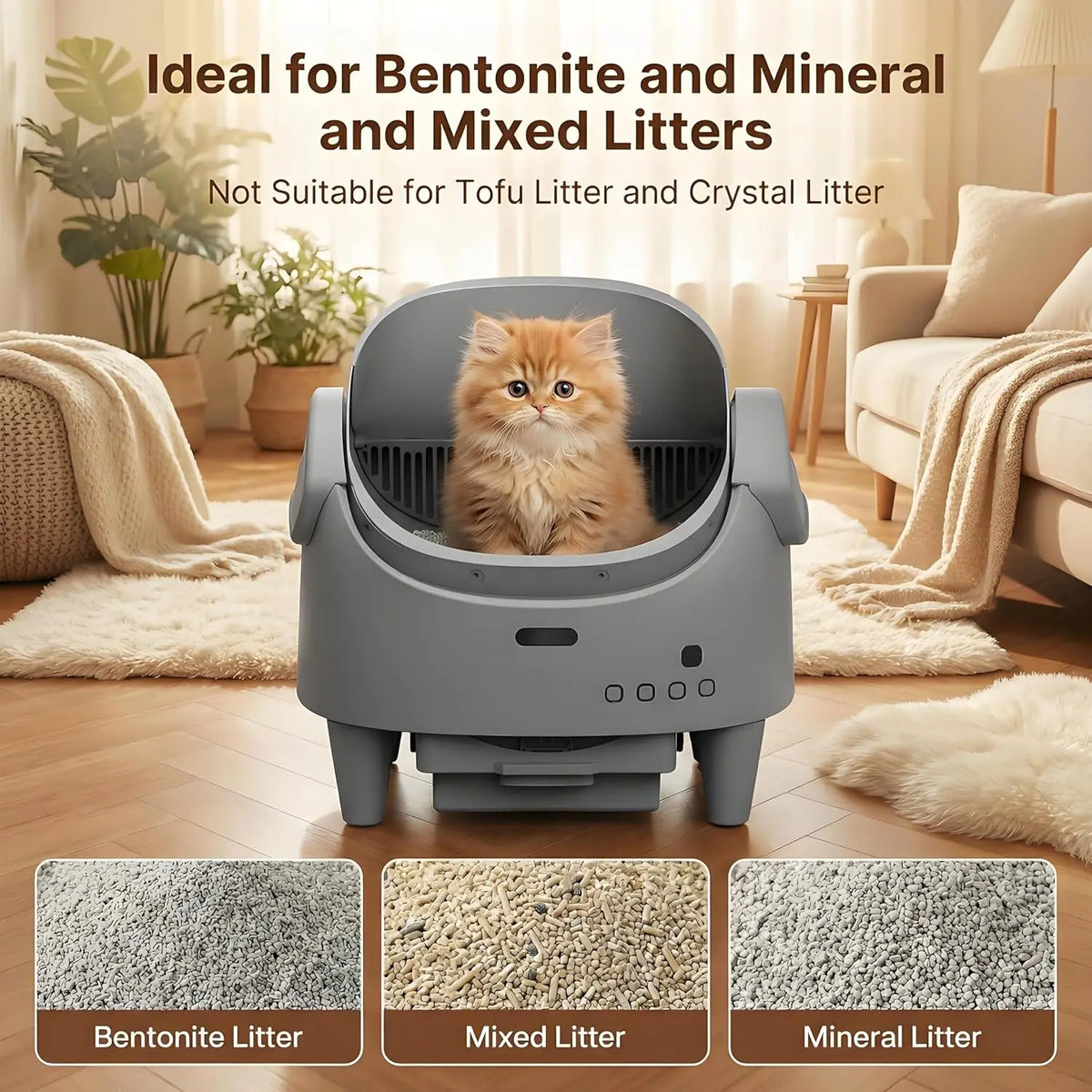 HiMISS Smart WiFi Self Cleaning Automatic Cat Litter Box
