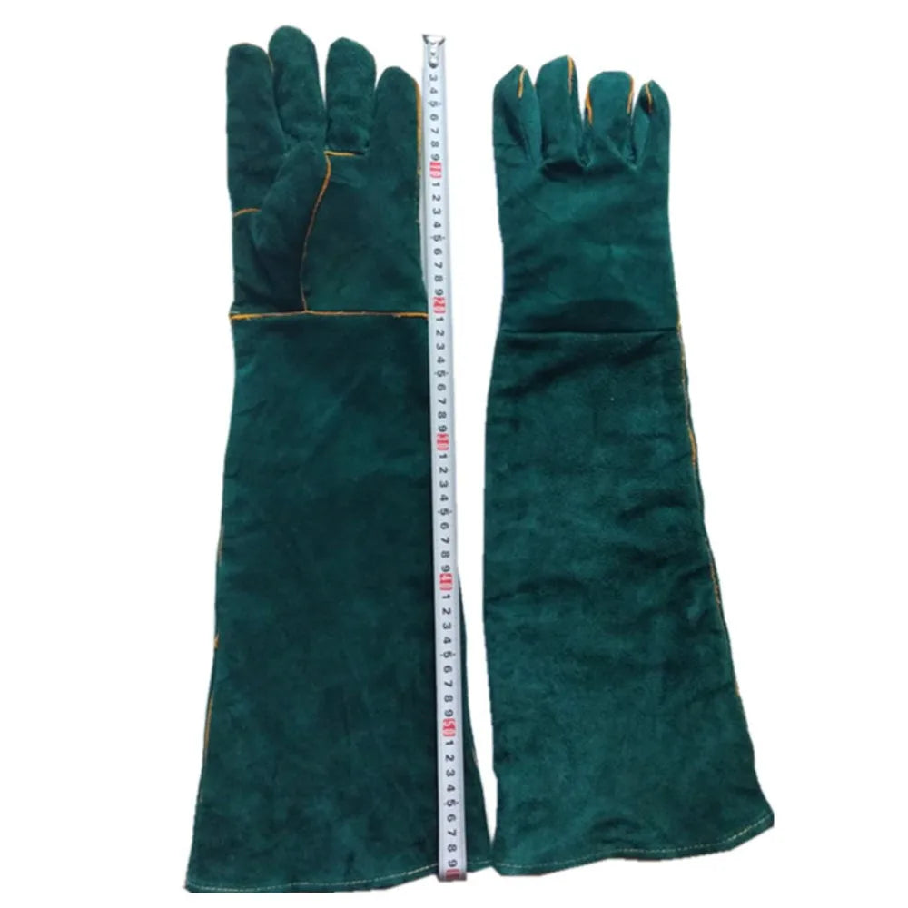 Cowhide Cat Bite Resistant Wrestling Gloves for Pet Handling Protection