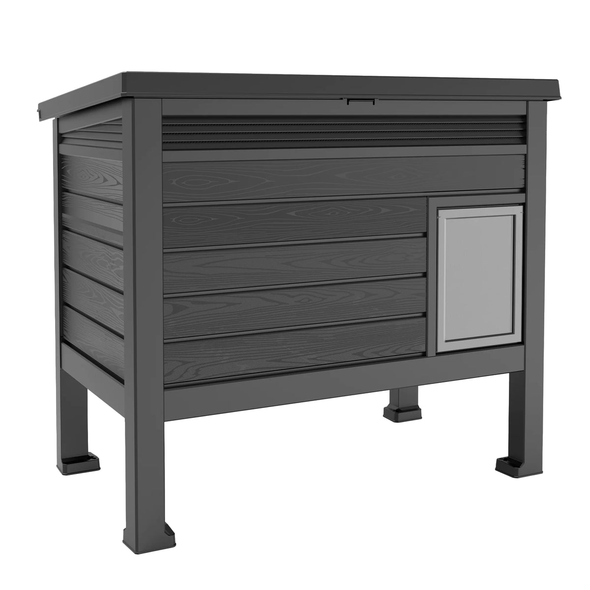 Weatherproof Resin Outdoor Cat Shelter With Openable Roof
