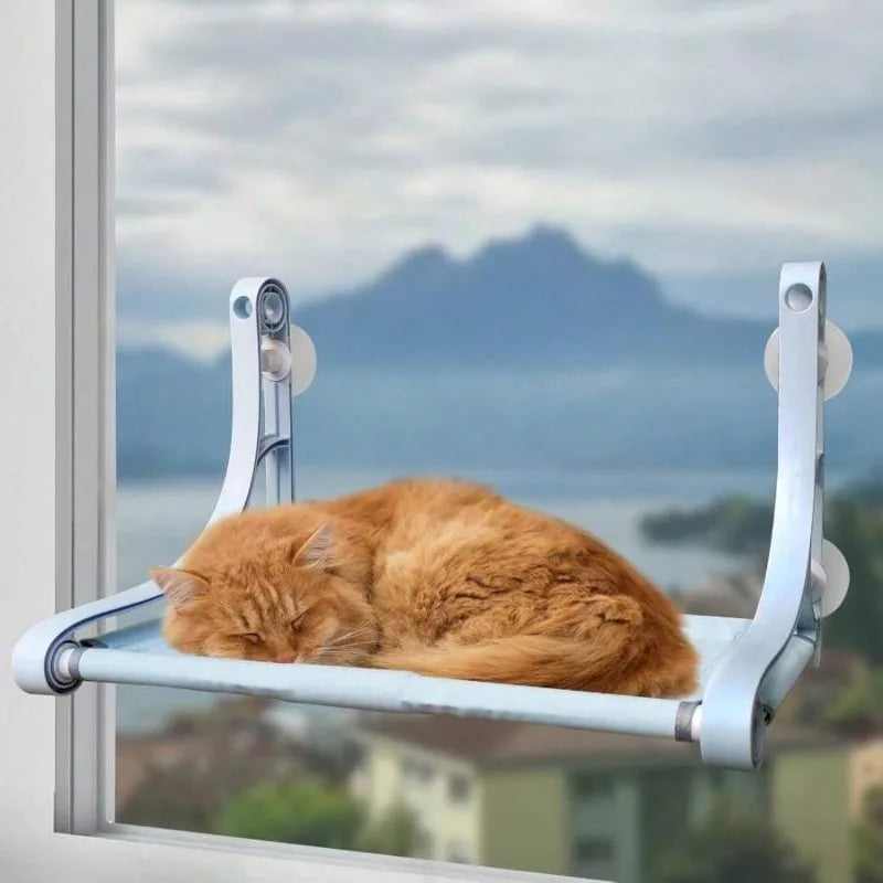 Cordless Cat Window Perch Hammock With Strong Suction Cups