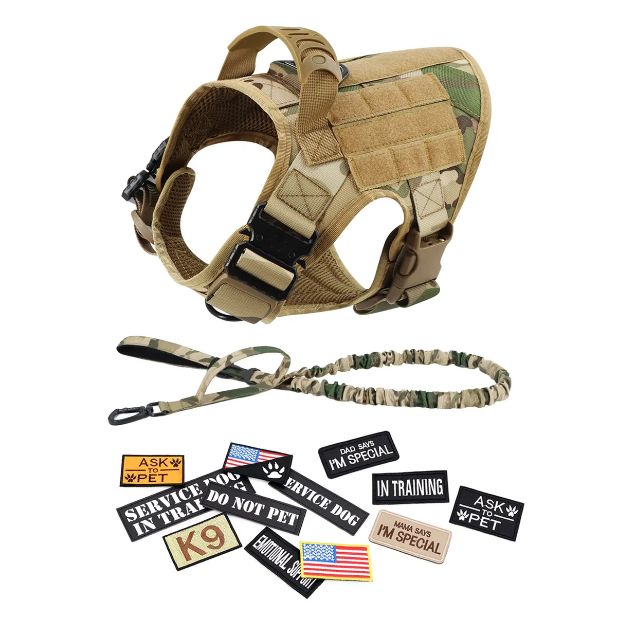 Petavel Tactical Dog Harness Vest With Secure Buckle For Training
