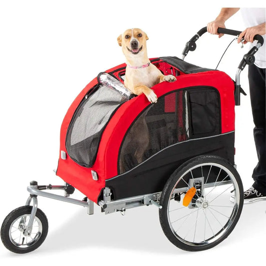 Sturdy Dog Bike Trailer And Stroller With Independent Suspension