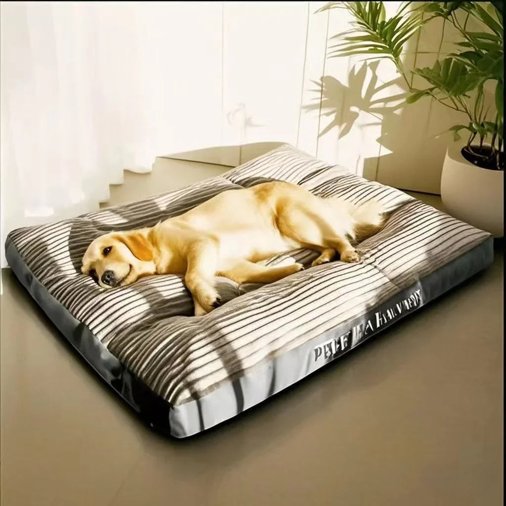 Cozy Corduroy Dog Couch Bed Pad for Large Pets Comfortable