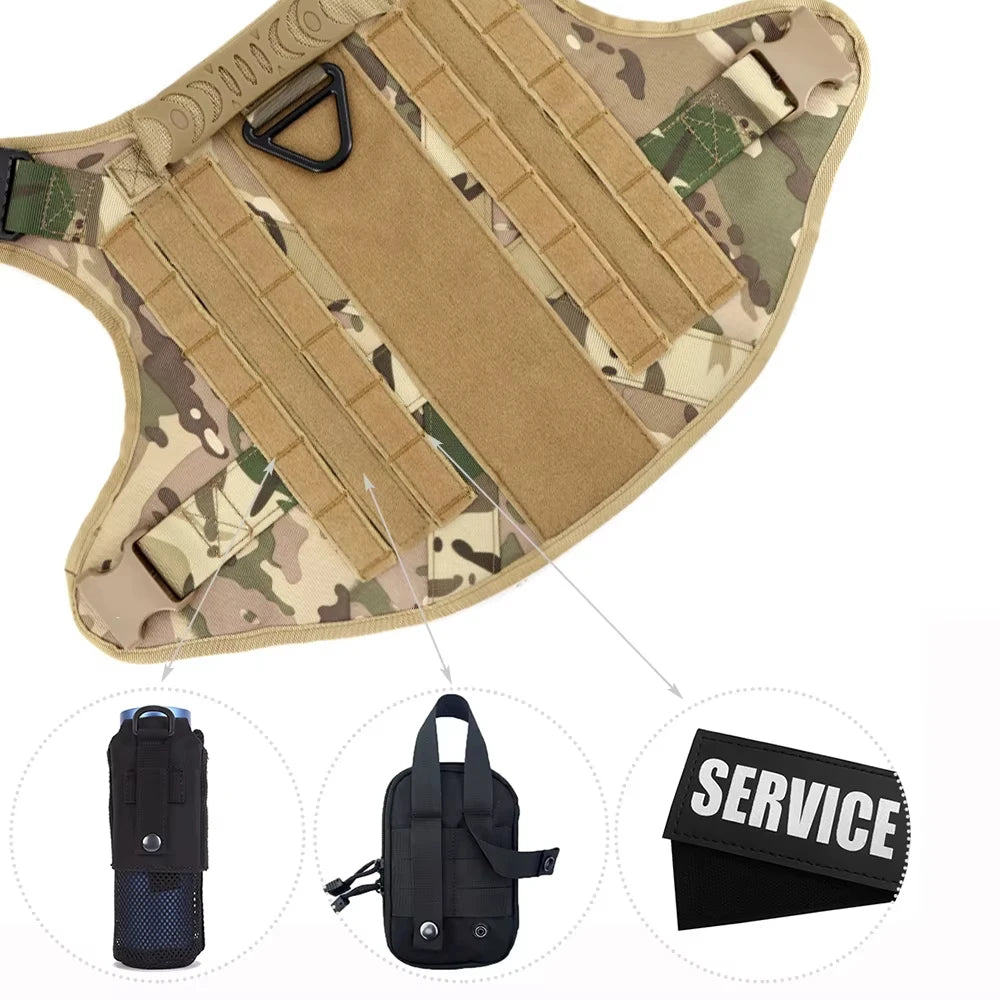 Petavel Tactical Dog Harness Vest With Secure Buckle For Training