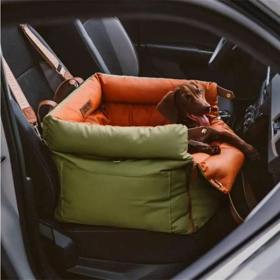 Detachable Pet Car Seat Cover With Portable Travel Dog Bed