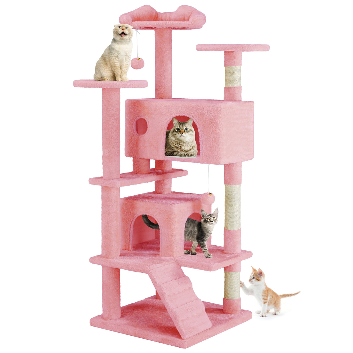 MCQ Multilevel Cat Tree Tower with Sisal Scratching Post Condo