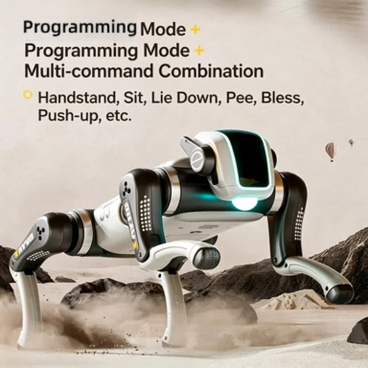 2026 New AI Bionic RC Robot Dog Voice Touch Control Programmable Stunt Dancing STEM Educational Toy For Boys Girls
