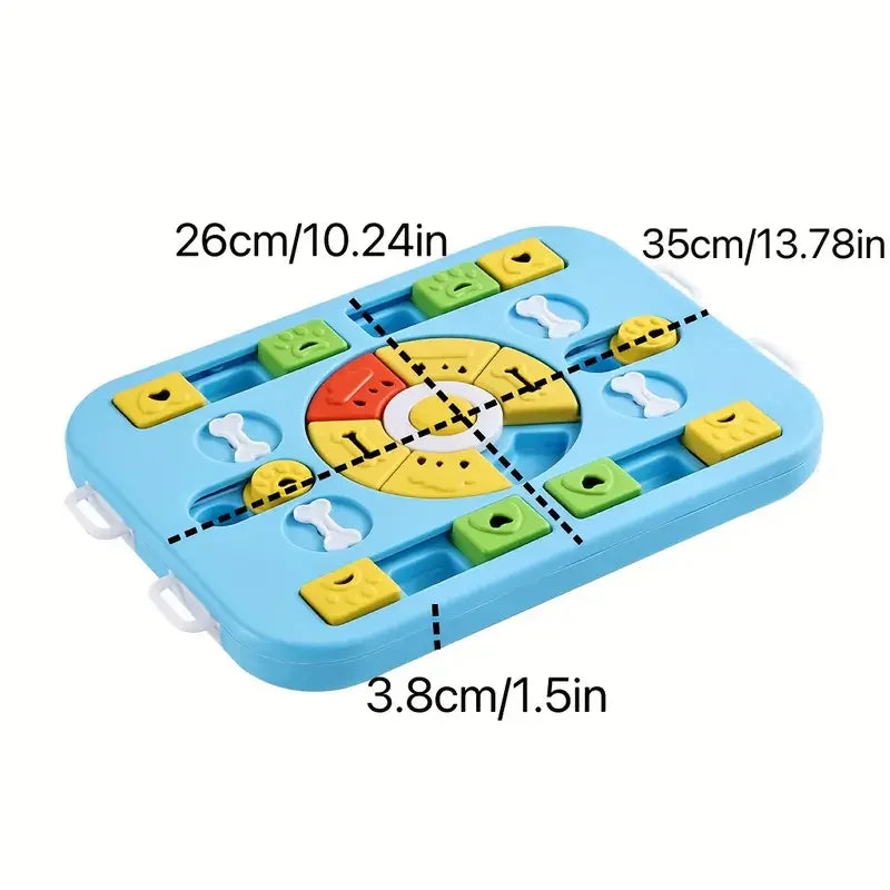Multifunctional Pet Puzzle Slow Feeder Bowl for Dogs and Cats