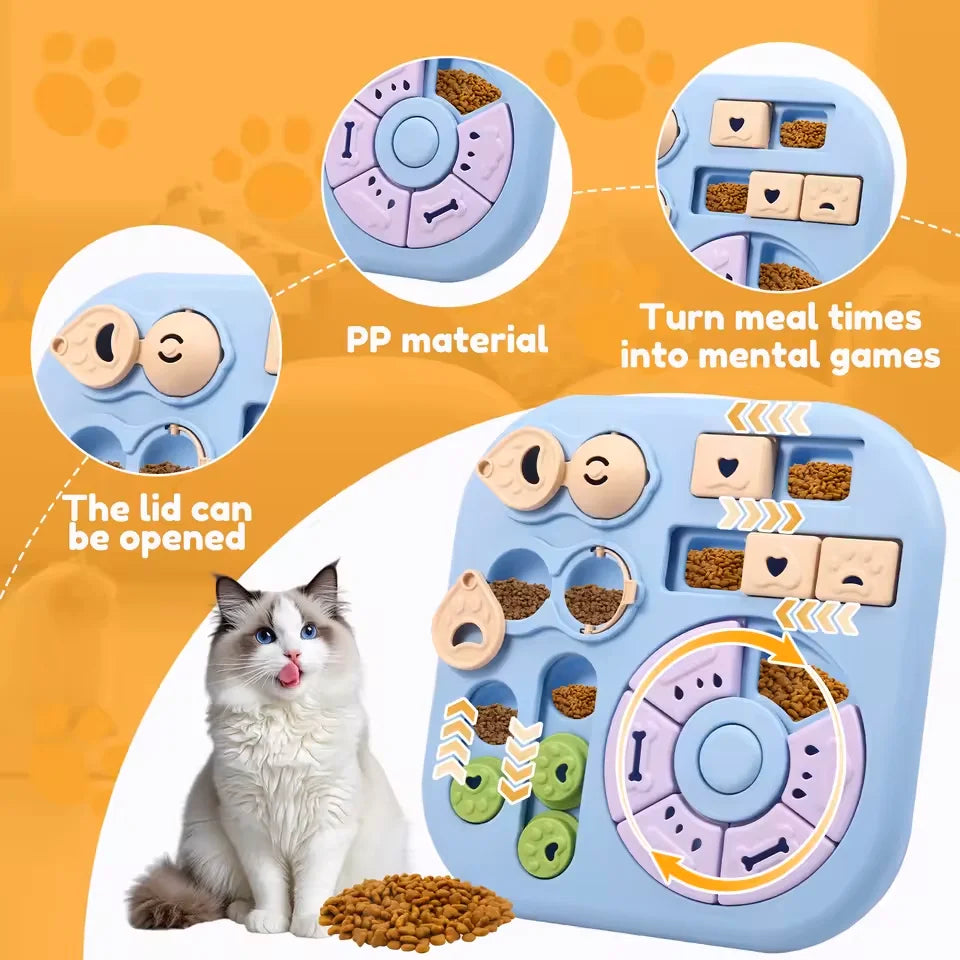 Interactive Pet Puzzle Feeder Toy For Dogs And Cats