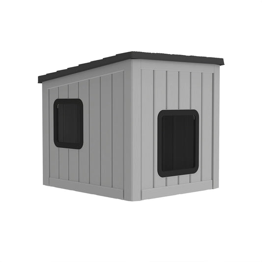 Waterproof Sloped Roof Plastic Pet Cabin For Indoor Outdoor Use