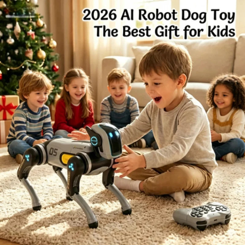 2026 New AI Bionic RC Robot Dog Voice Touch Control Programmable Stunt Dancing STEM Educational Toy For Boys Girls