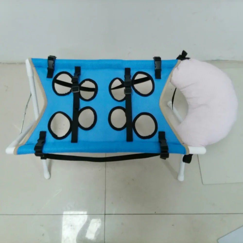 Folding Cat Bathing Rack Breathable Anti-Bite Pet Grooming Hammock Stable Structure Quick-Dry Mesh Pet Washing Station