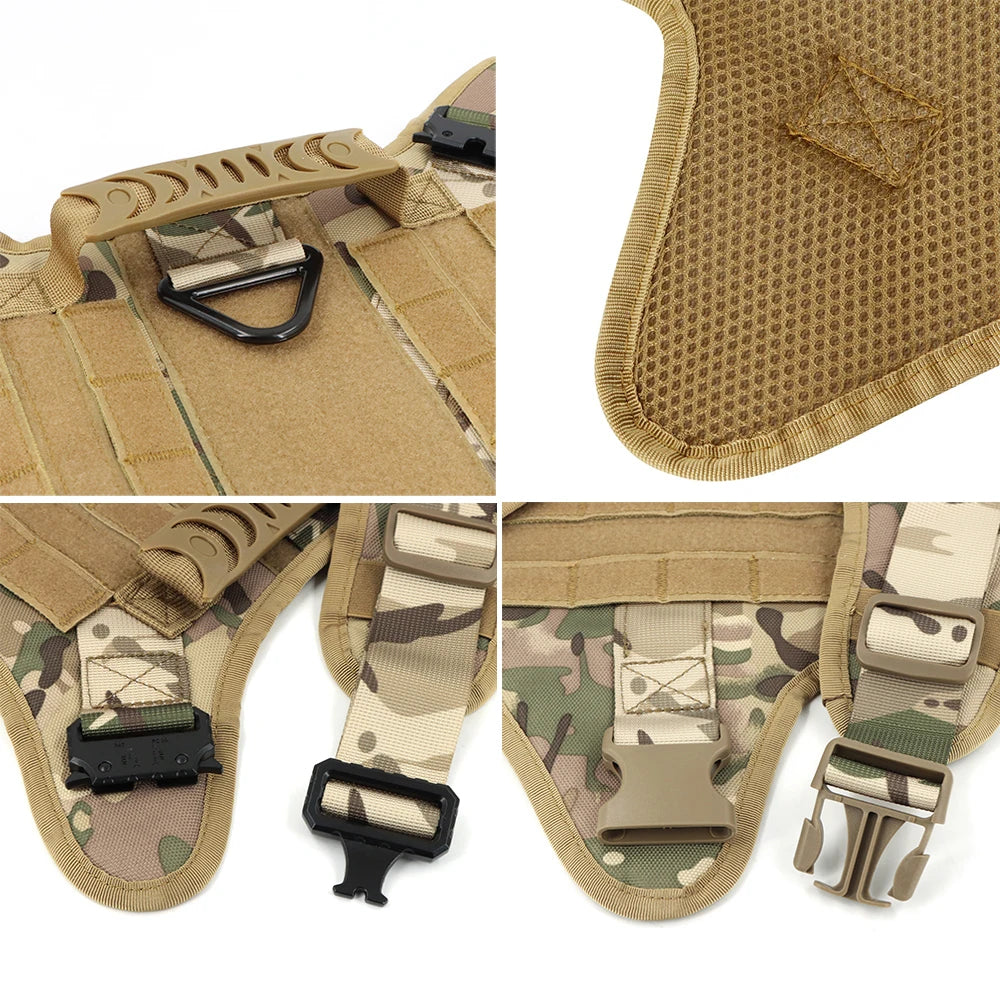 Military Tactical Dog Harness Leash Set For Training