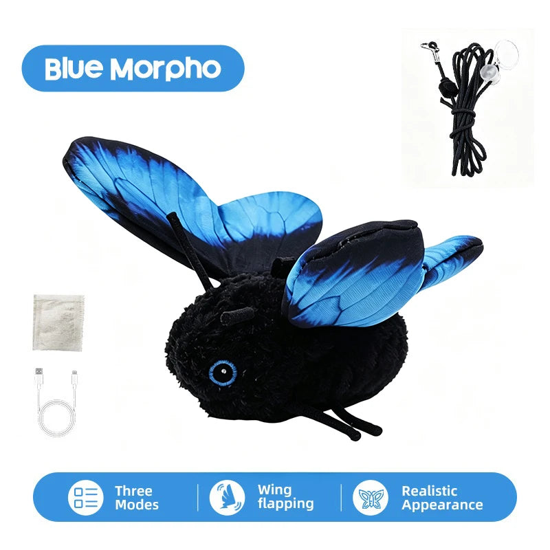 Interactive Flapping Butterfly Cat Toy With Realistic Motion