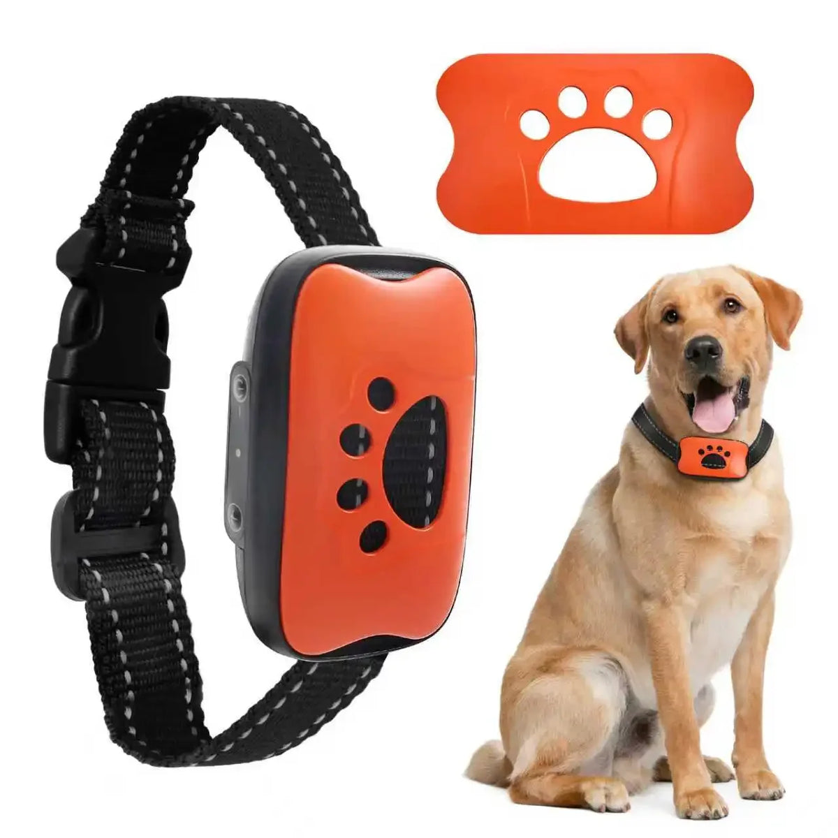 Rechargeable Ultrasonic Dog Anti Bark Training Collar With Vibration