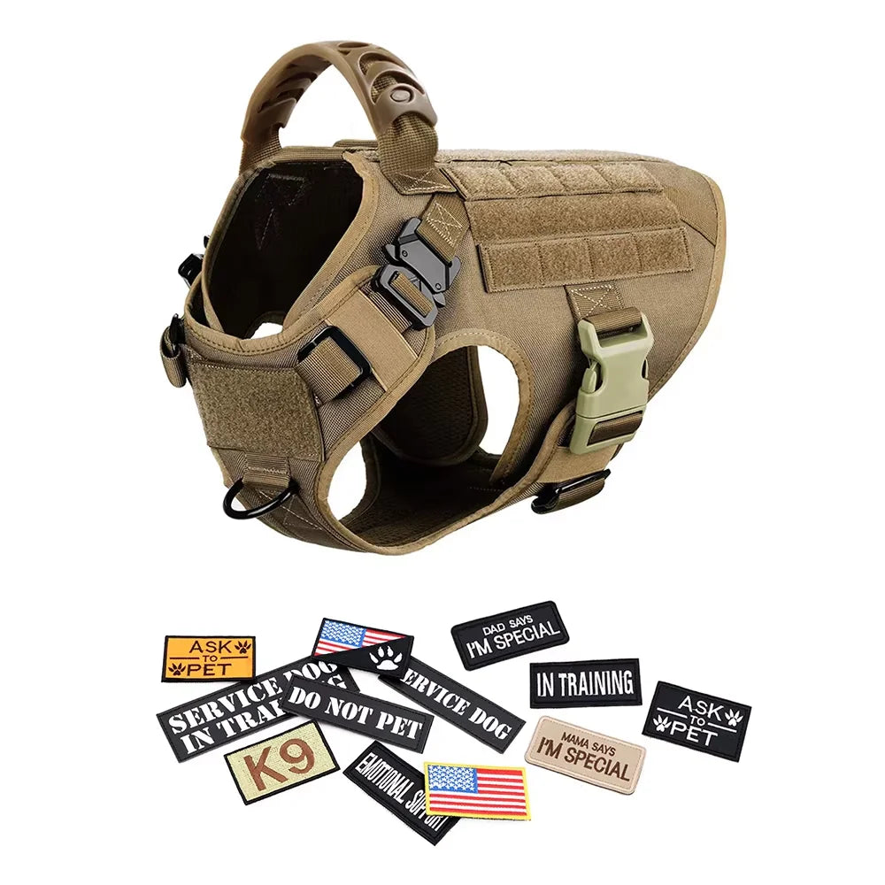 Petavel Tactical Dog Harness Vest With Secure Buckle For Training
