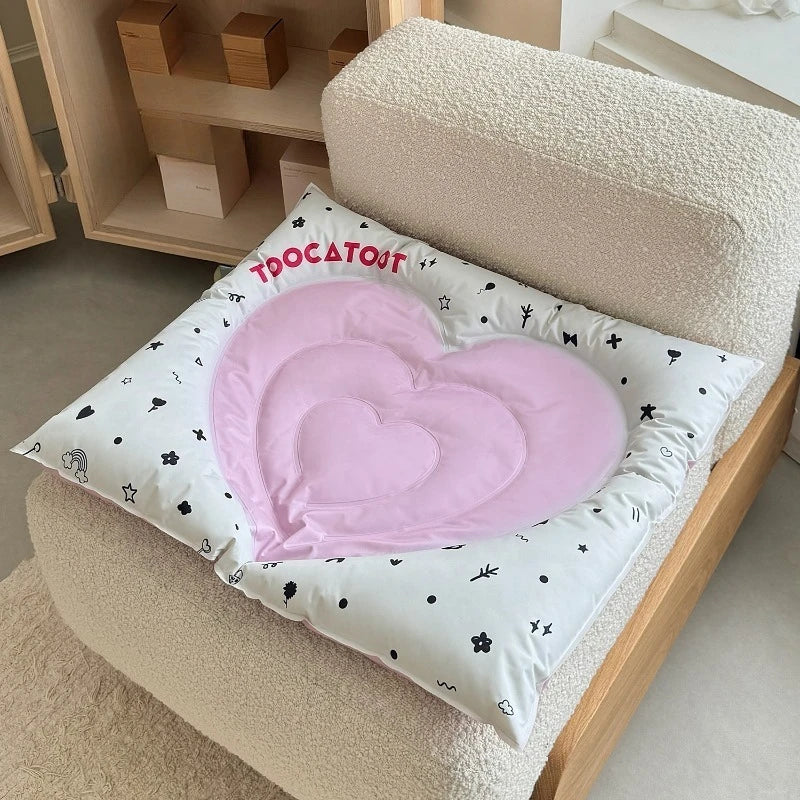 Summer Cooling Pet Bed Mat Breathable Ice Silk Cat Dog Sleeping Cushion Non-slip Pet Cooling Pad for Indoor Floor Pet Sleeping