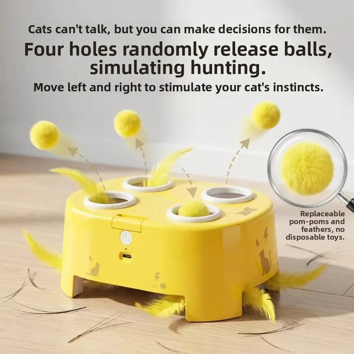 Interactive Cheese House Cat Toy With Scratch And Bite Resistance