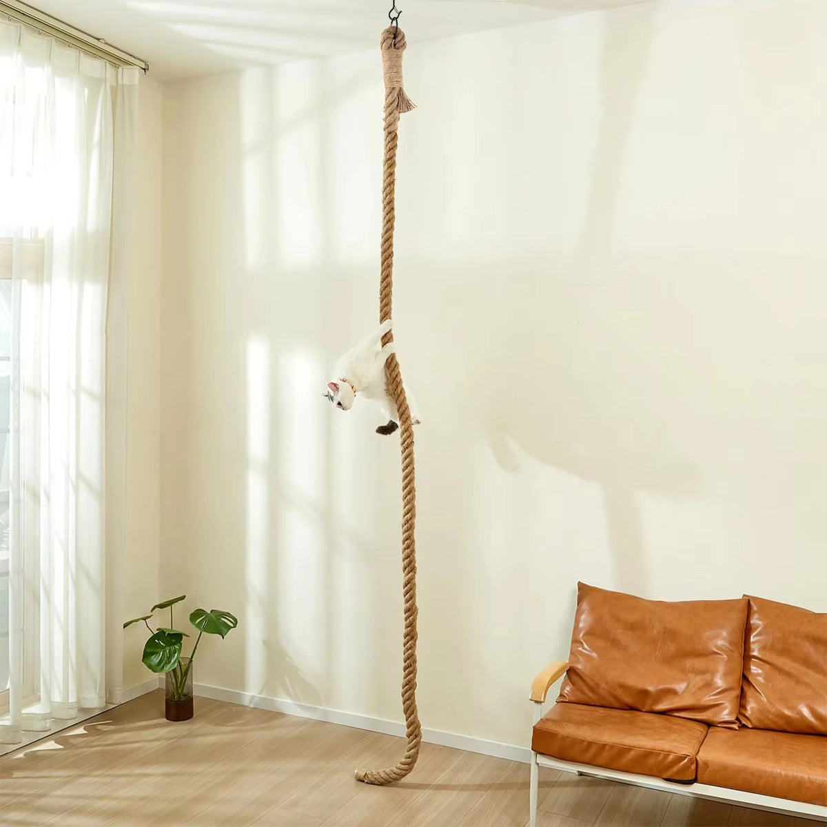 CWV Sisal Climbing Rope Cat Scratching Post Interactive Toy