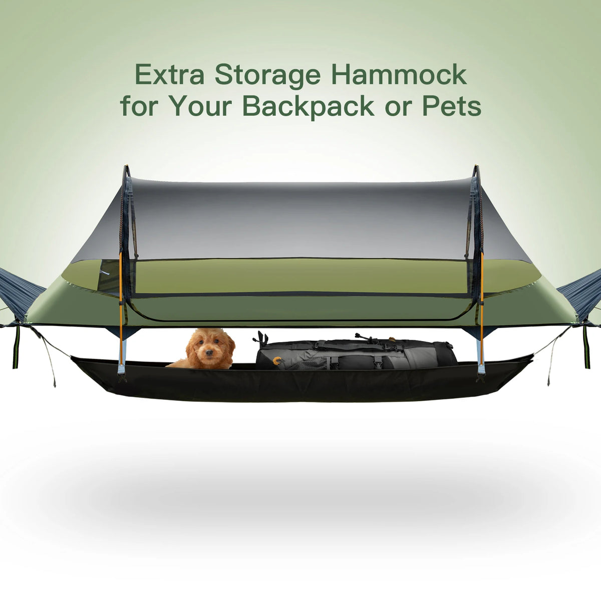 Night Cat Flat Lay Hammock Tent Mosquito Net Waterproof Rainfly