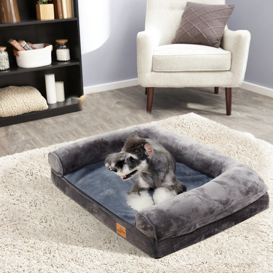 Premium Sofa Style Dog Bed With Bolster And Washable Cover
