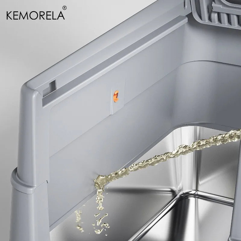 Upgraded Extra Large Enclosed Cat Litter Box with Durable Stainless Steel Base Removable Top for Semi-Enclosed Design High Fence