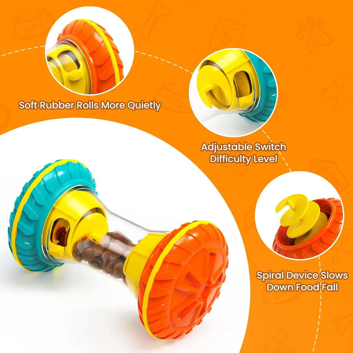 Interactive Dog Puzzle Toy Treat Dispenser Slow Feeder