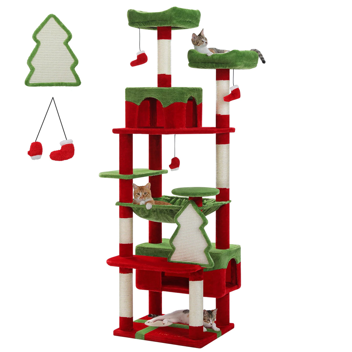 Pawz Road Cat Tree With Sisal Scratching Posts And Hammock