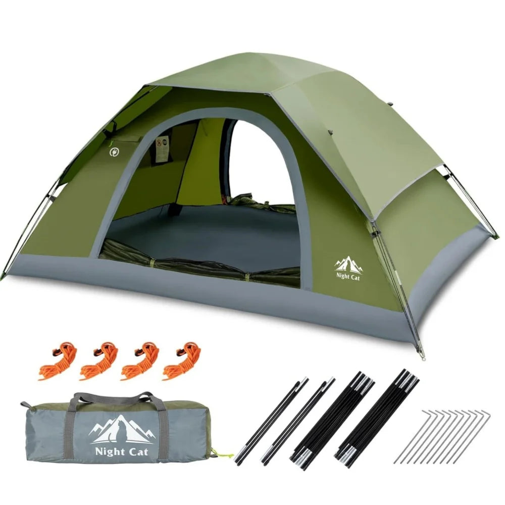 Night Cat Double Layer Waterproof Backpacking Camping Tent
