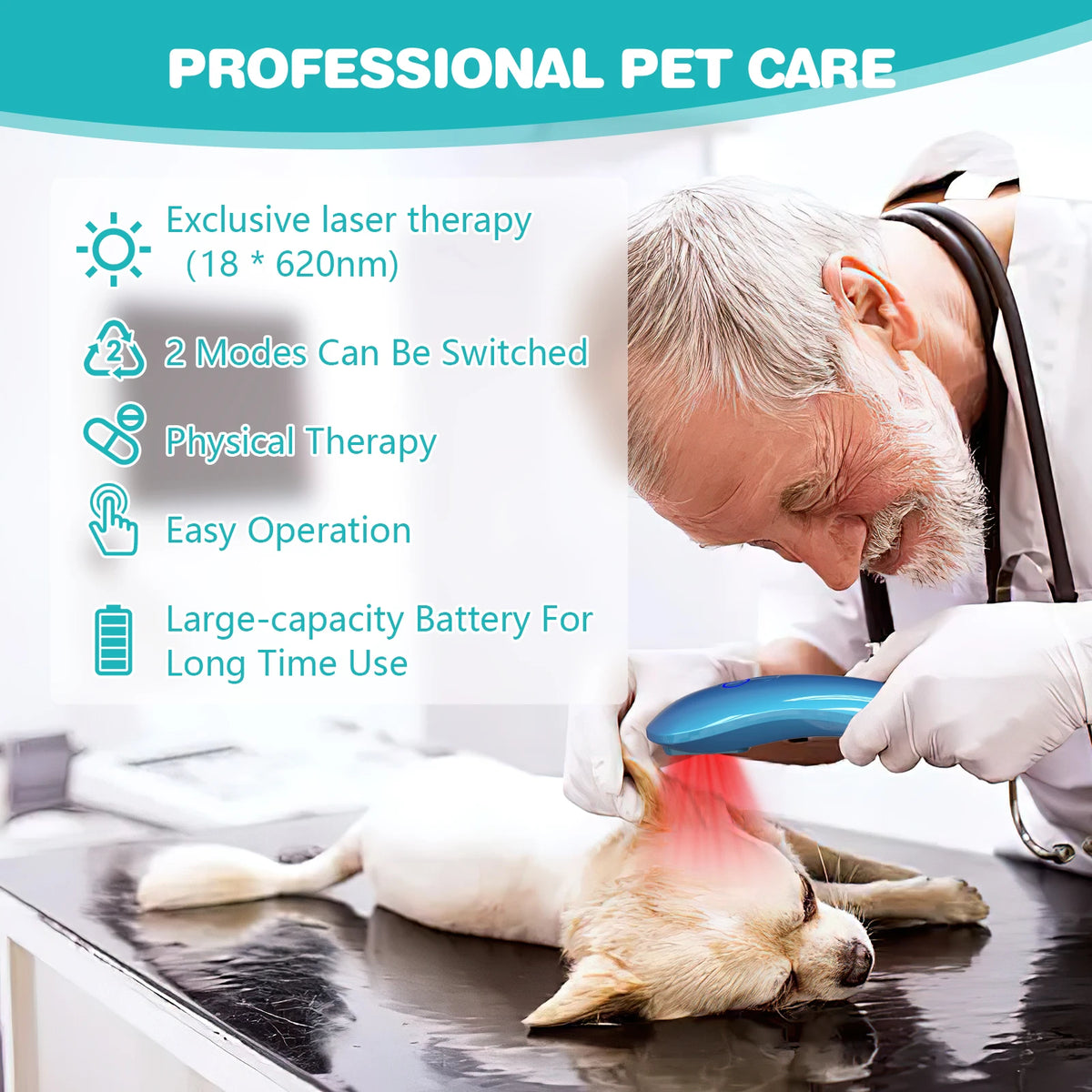 Pet Red Light Therapy Device For Dogs Cats Pain Relief