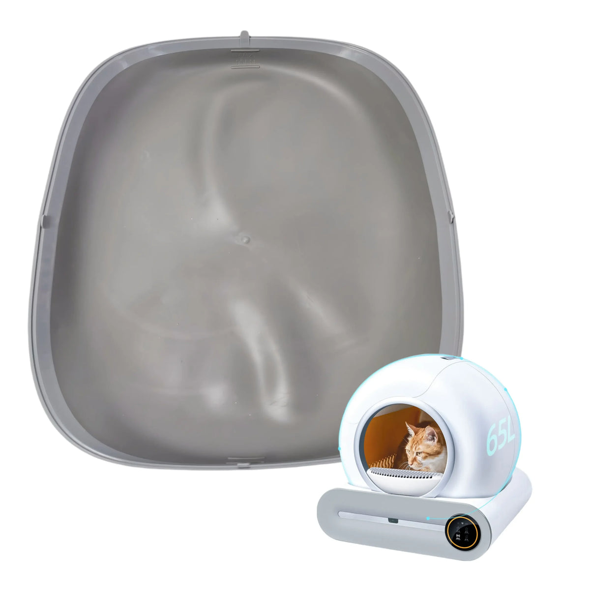 Tonepie Sandbox for cat accessories maintenance place the bottom mat automatic smart self-clean cat litter box