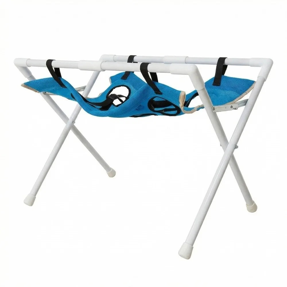 Folding Cat Bathing Rack Breathable Anti-Bite Pet Grooming Hammock Stable Structure Quick-Dry Mesh Pet Washing Station