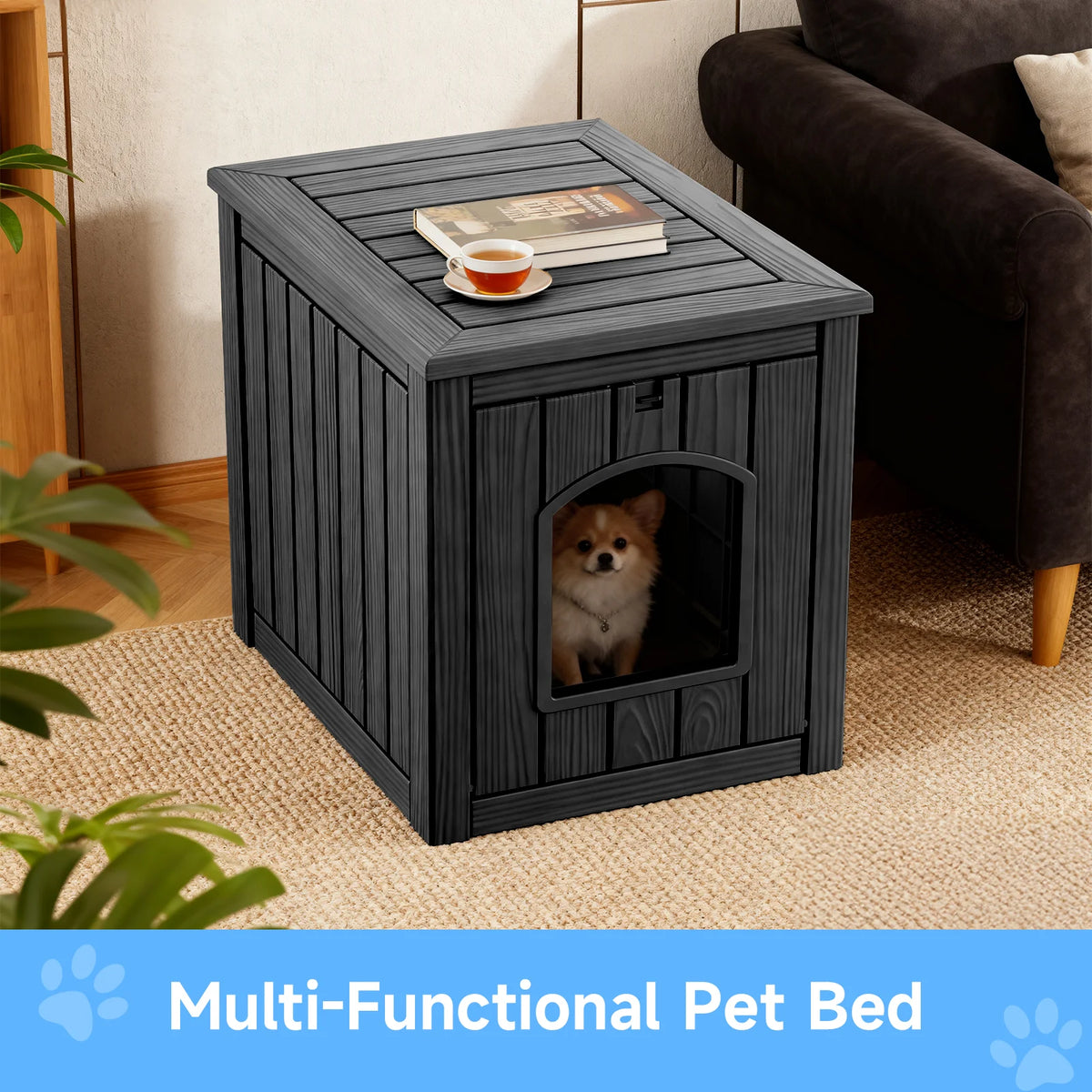 Waterproof Resin Pet House End Table For Cats And Dogs