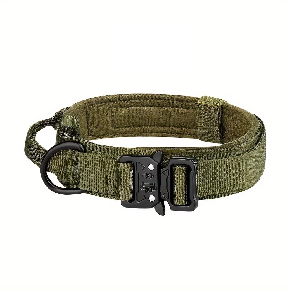 Tactical Nylon Dog Collar And Leash Set With Quick Release