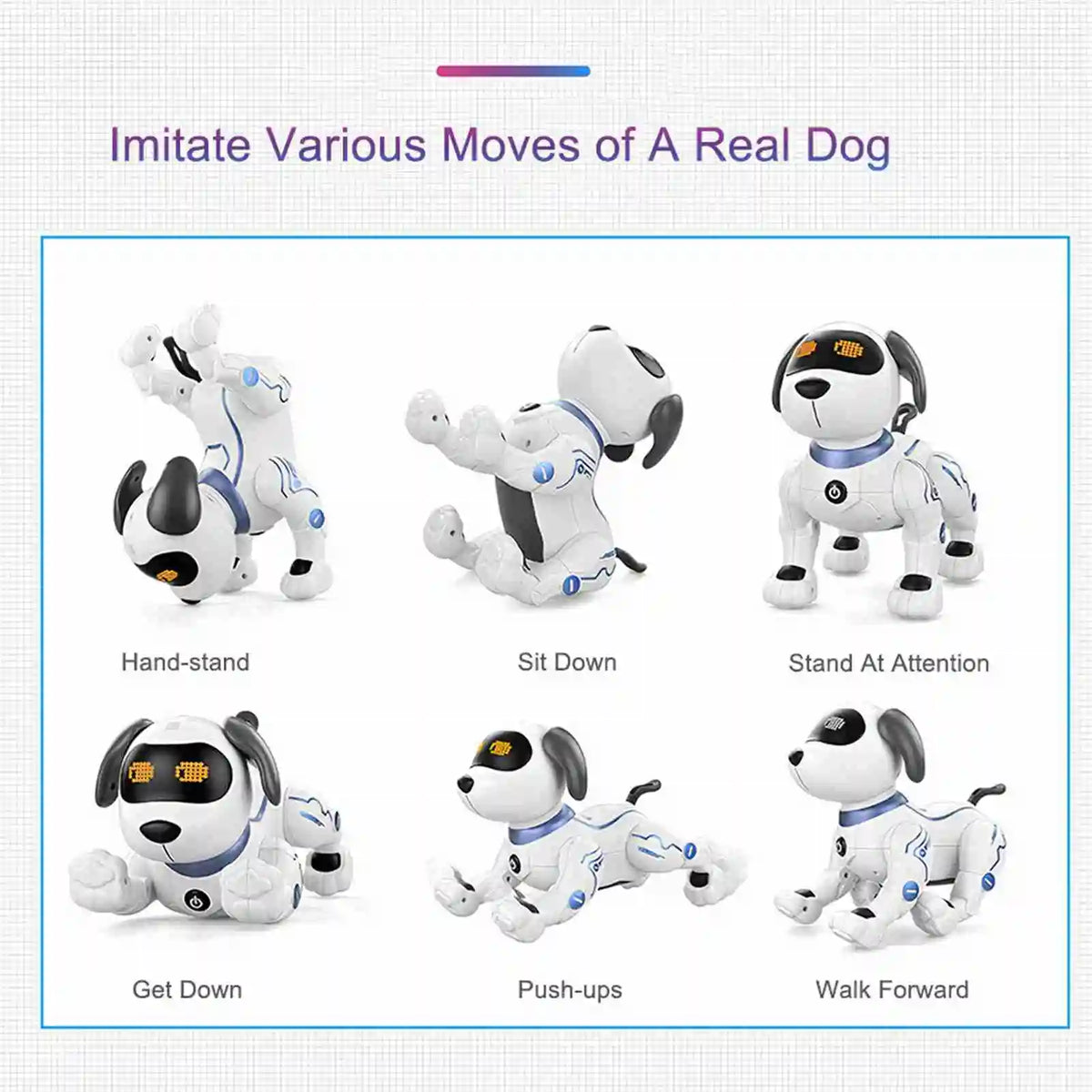 Infrared Remote Control Intelligent Robot Dog Dynamic Music Dance
